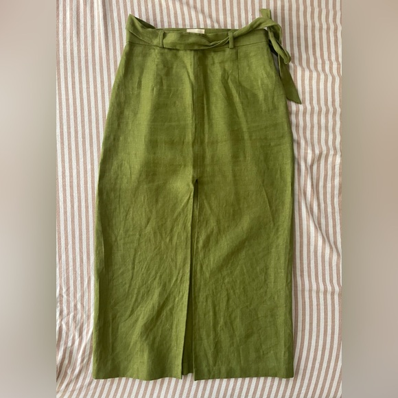 Paloma Wool Green Jupo Midi Skirt Anthropologie - Picture 2 of 4
